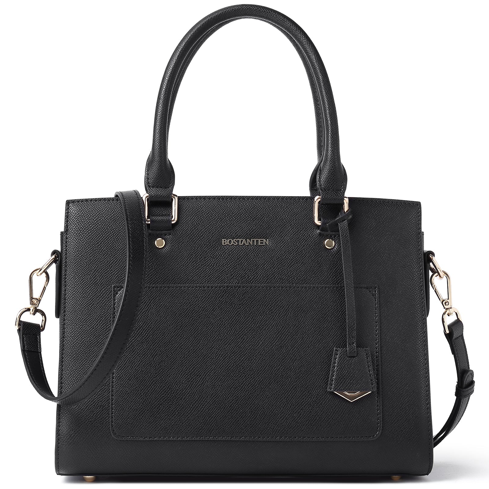 BOSTANTEN Women Top Handle Leather Tote Bag With Shoulder Strap
