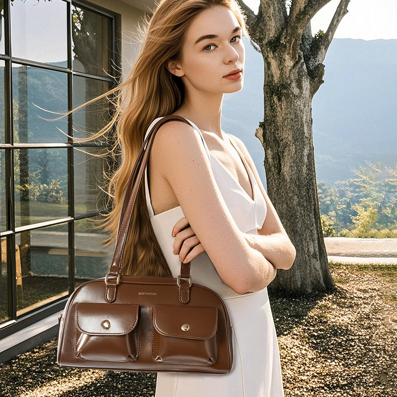 [Cassey Bag] BOSTANTEN Bag Women's – Handbag, Crossbody & Shoulder Bag with Slot Telepon & Headphone