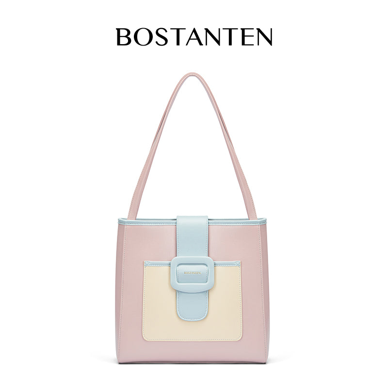 [Ice Cream Bag] BOSTANTEN Shoulder Bag Women's Hobo Bag 2025 Casual & Simple Tote Bag Shoulder College Korea Pu Bag Women's