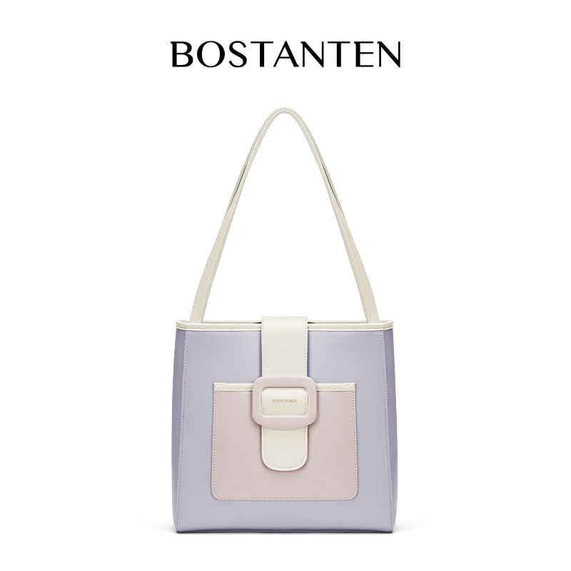 [Ice Cream Bag] BOSTANTEN Shoulder Bag Women's Hobo Bag 2025 Casual & Simple Tote Bag Shoulder College Korea Pu Bag Women's