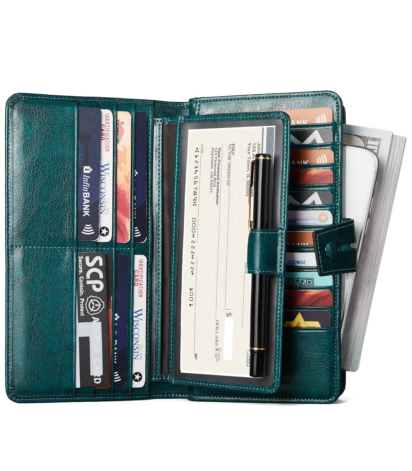 Lnna Checkbook RFID Wallet Cash Clutch Purses —— Superstar