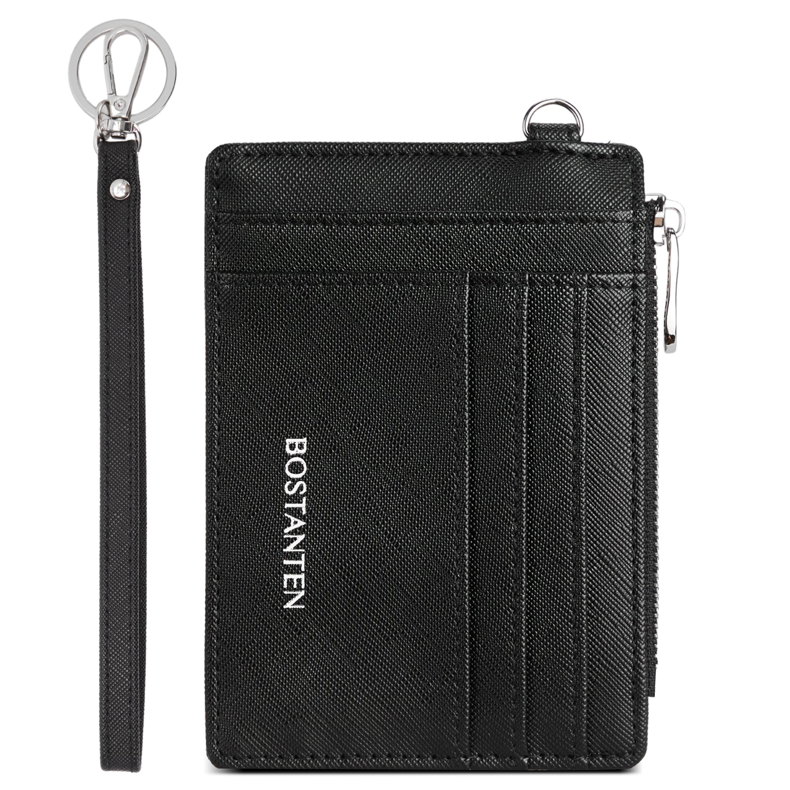 Lomy Slim Wristlet Keychain Wallet With Zipper Pocket