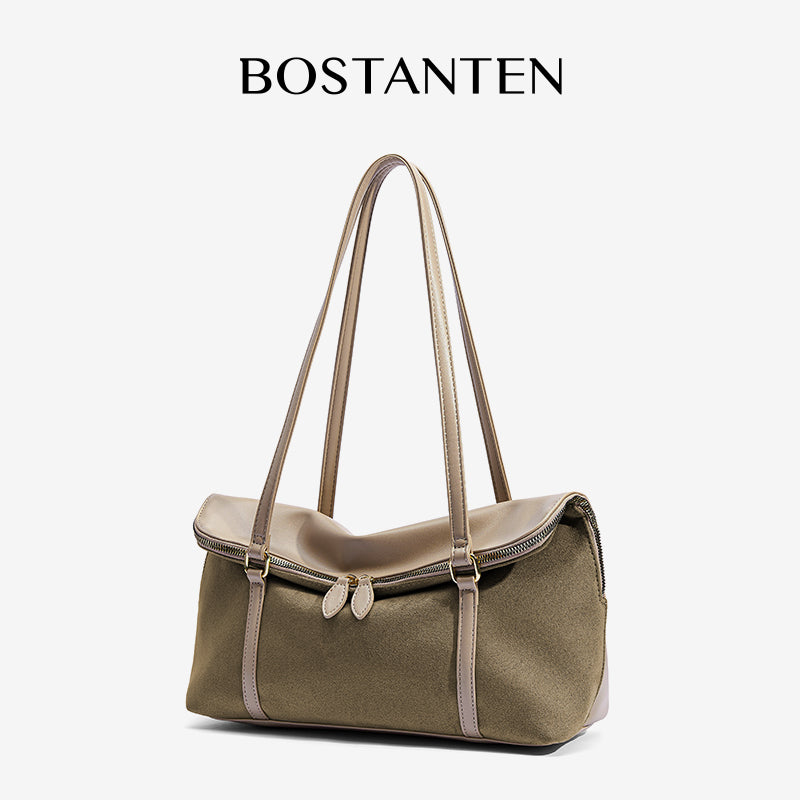 [Book Tote bag] BOSTANTEN Tote Bag Two-Sided – Shoulder Bag Large Elegant Korean Style