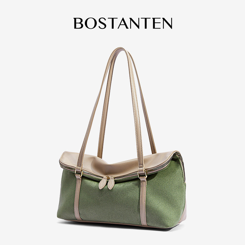[Book Tote bag] BOSTANTEN Tote Bag Two-Sided – Shoulder Bag Large Elegant Korean Style