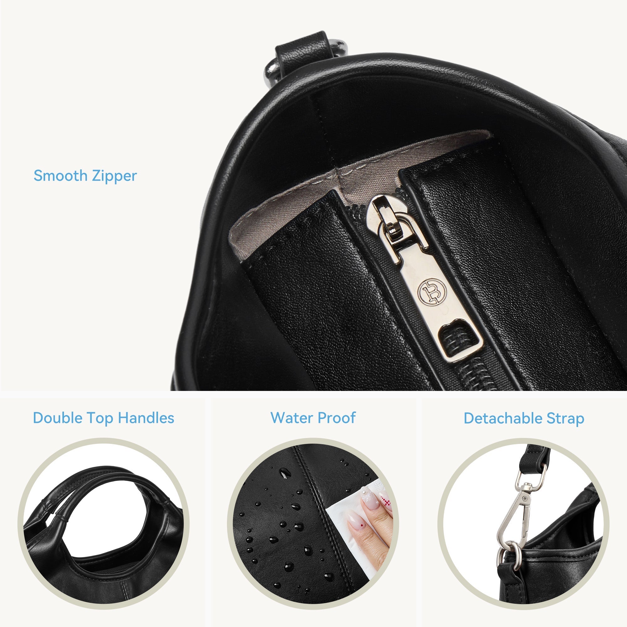 Nevin Vegan Leather Daily Tote Satchel