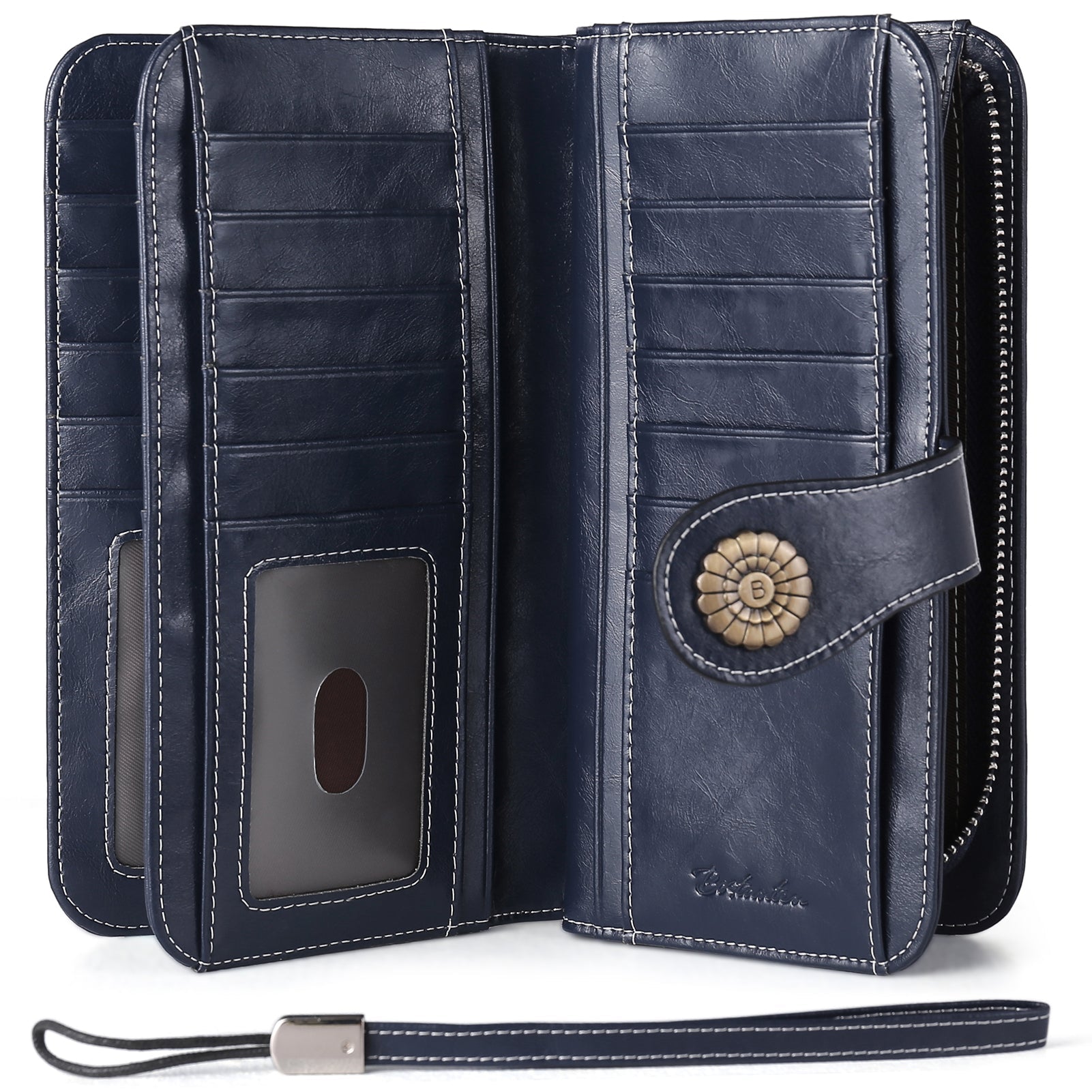 Lomy Big Wallet For Women With Wristlet —  Large Capacity