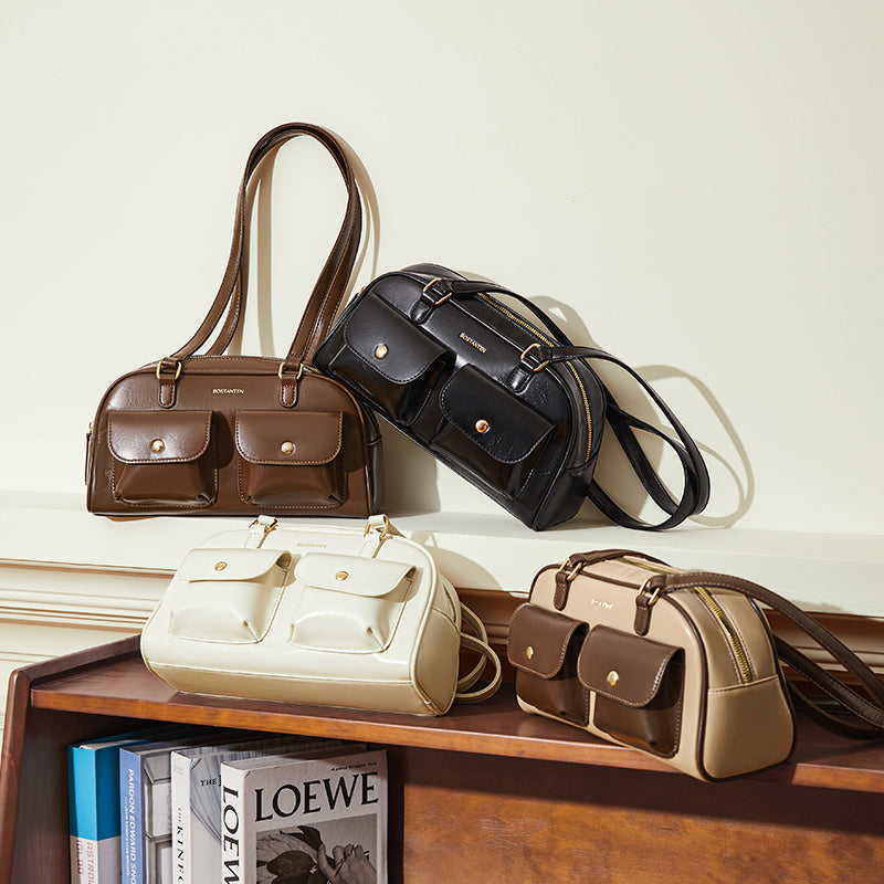 [Cassey Bag] BOSTANTEN Bag Women's – Handbag, Crossbody & Shoulder Bag with Slot Telepon & Headphone
