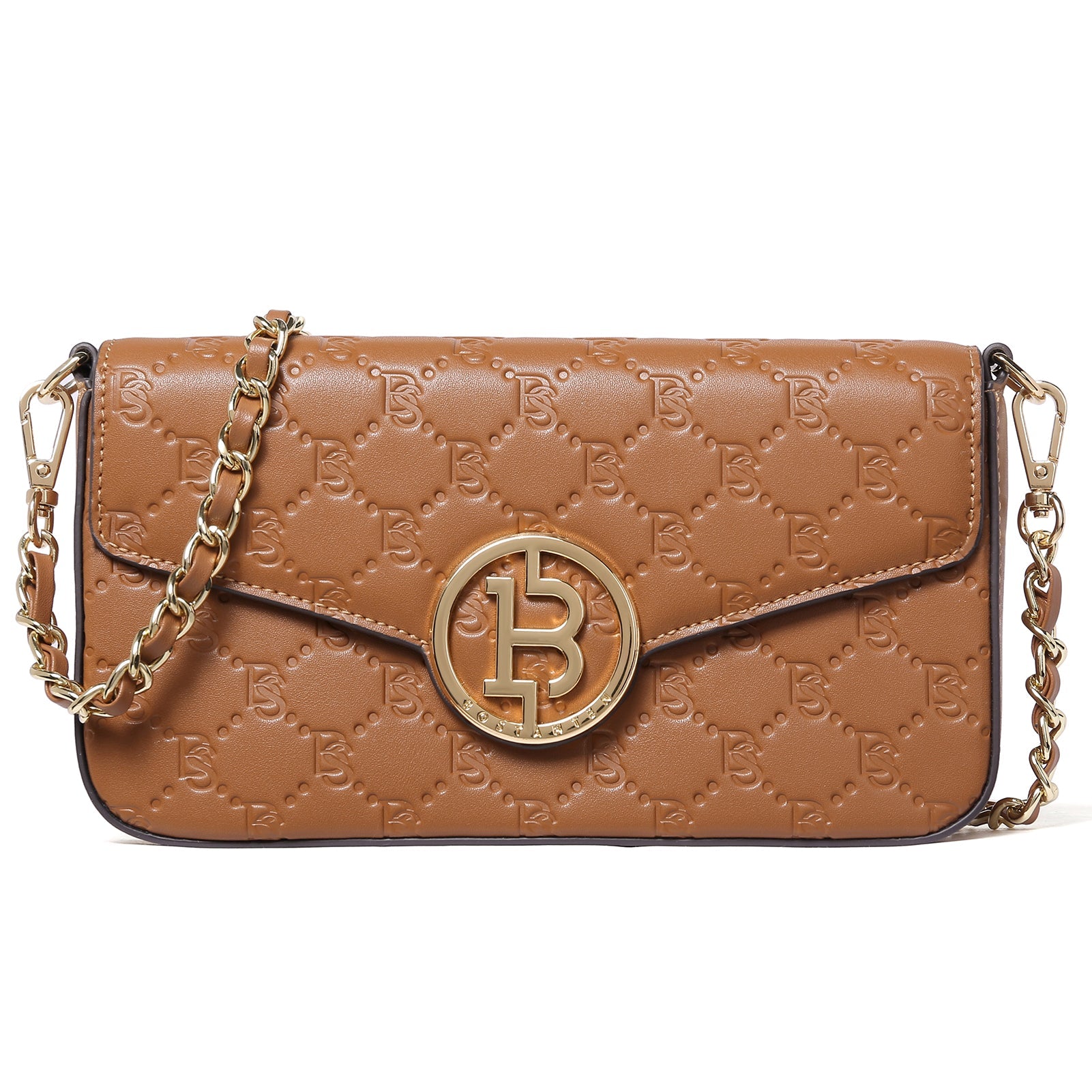 BOSTANTEN Small Crossbody Bags for Women Quilted Leather Designer Shoulder Bag with Chain Strap