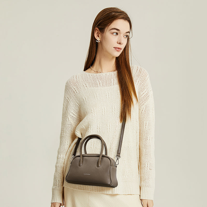 [Alma Bag] BOSTANTEN Crossbody Bag Women's Fabric Leather Suede Sling Bag Handbag Shoulder Bag