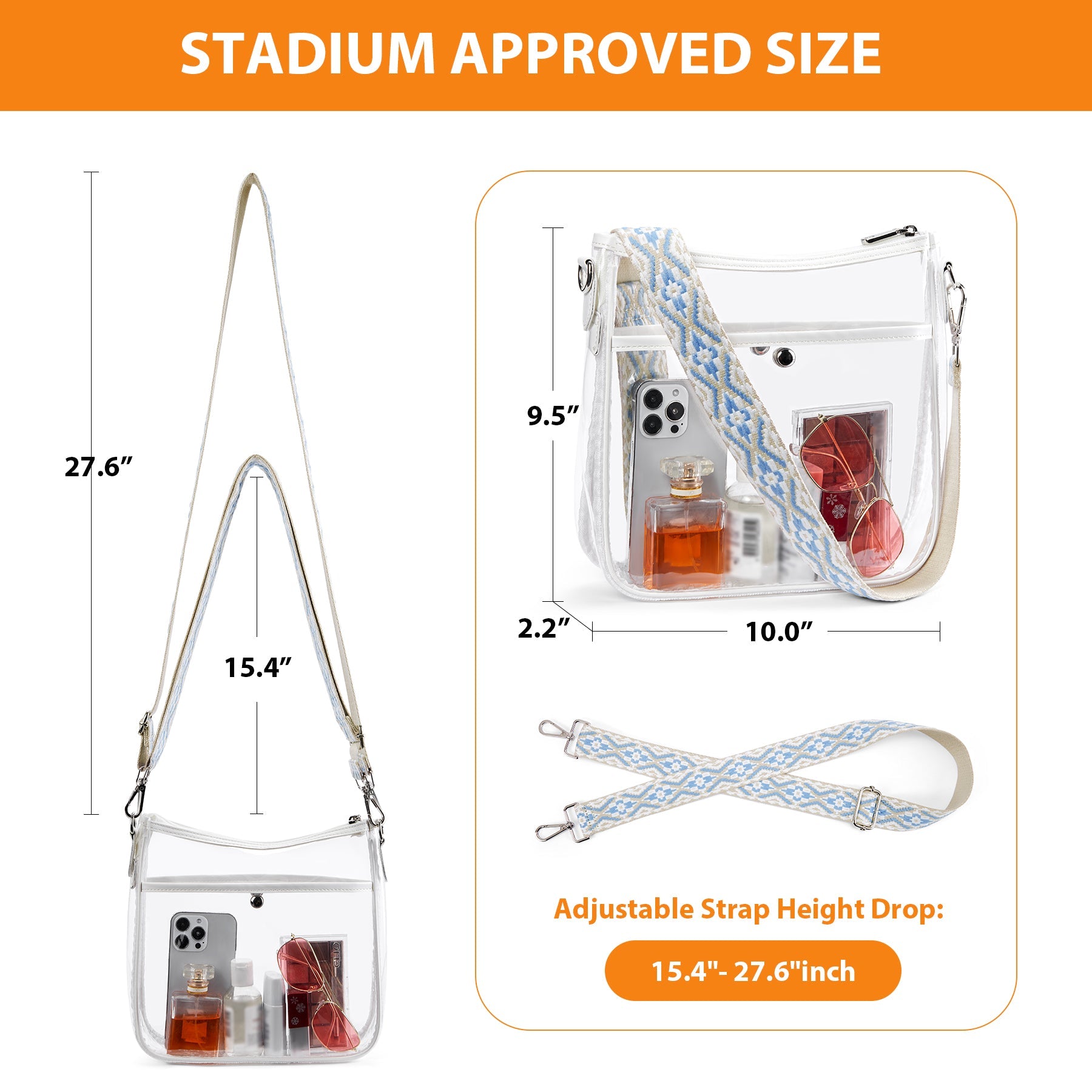 Nola Stadium Approved Clear Concert Bags for Women