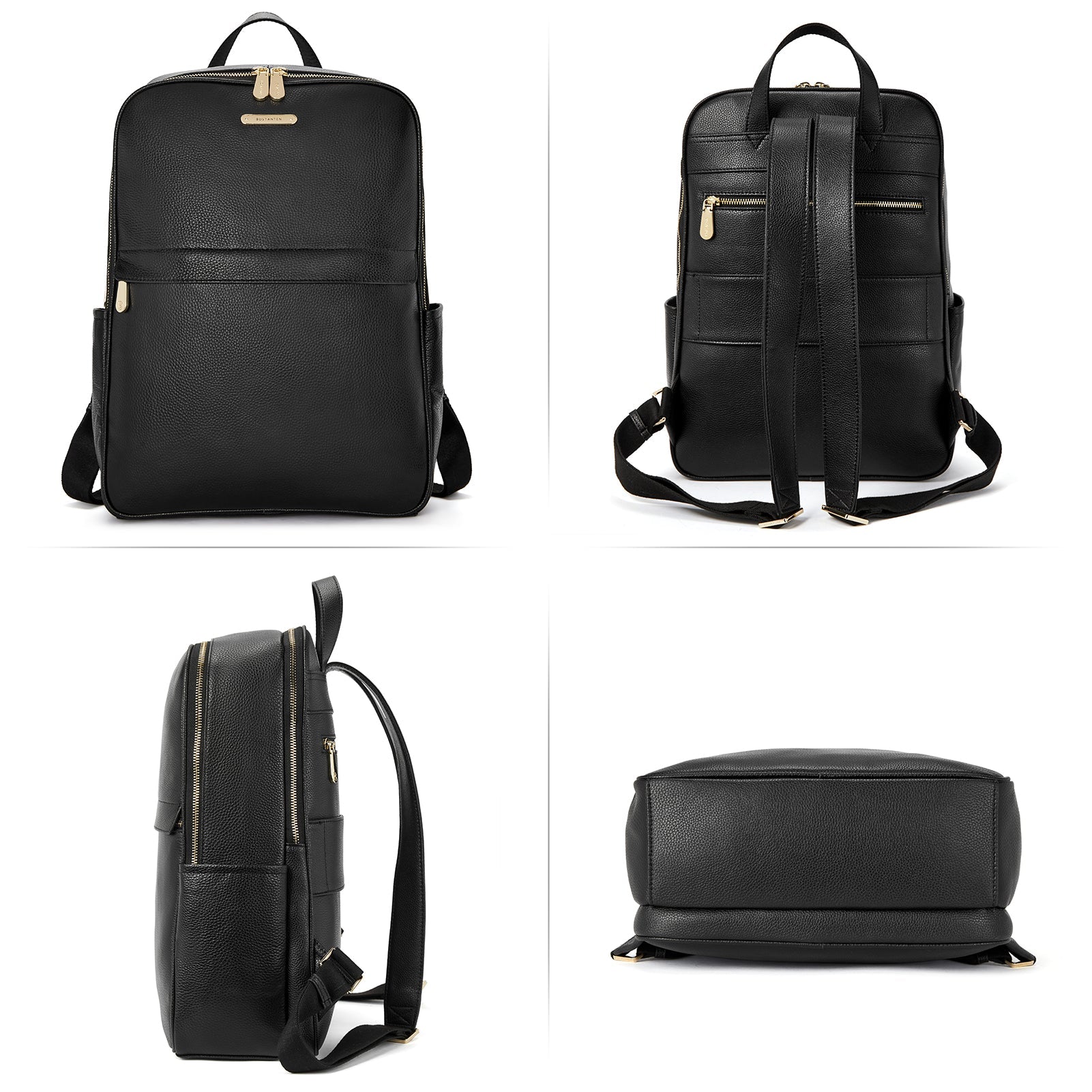 Nombongo Leather 15.6 Inch Laptop Daypack Backpack for Women