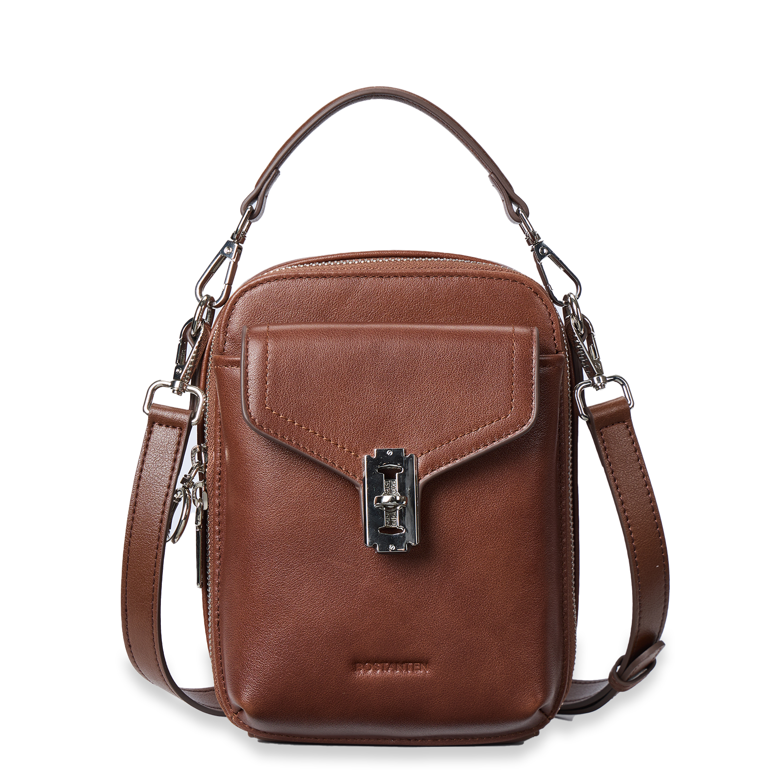 Nevin Vegetable-Tanned Genuine Leather Crossbody Phone Bag