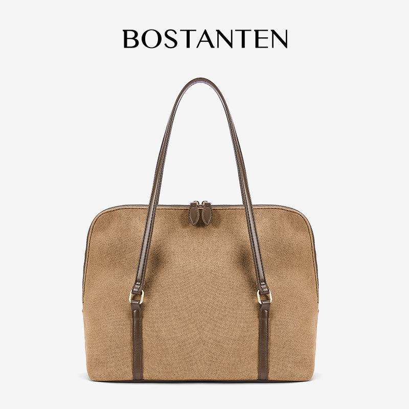[Book Tote bag] BOSTANTEN Tote Bag Two-Sided – Shoulder Bag Large Elegant Korean Style