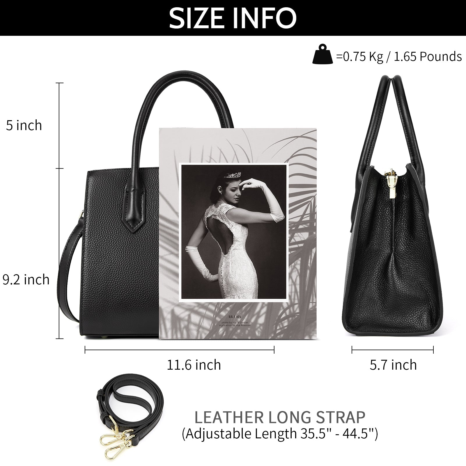 Machk Genuine Leather Tote Bag  — Handle Shoulder