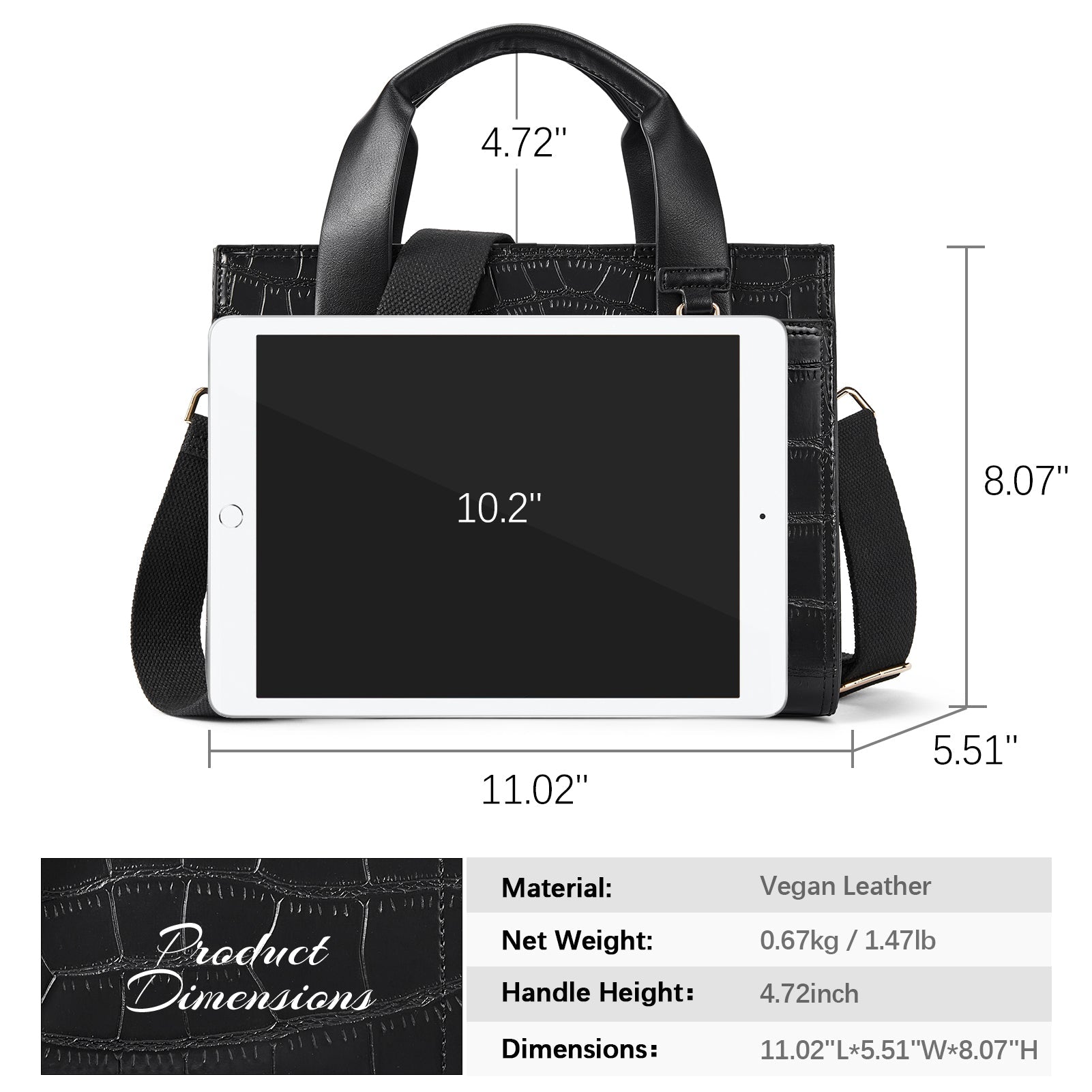 Nevin 11‘’ Leather Satchel - Versatile Crossbody