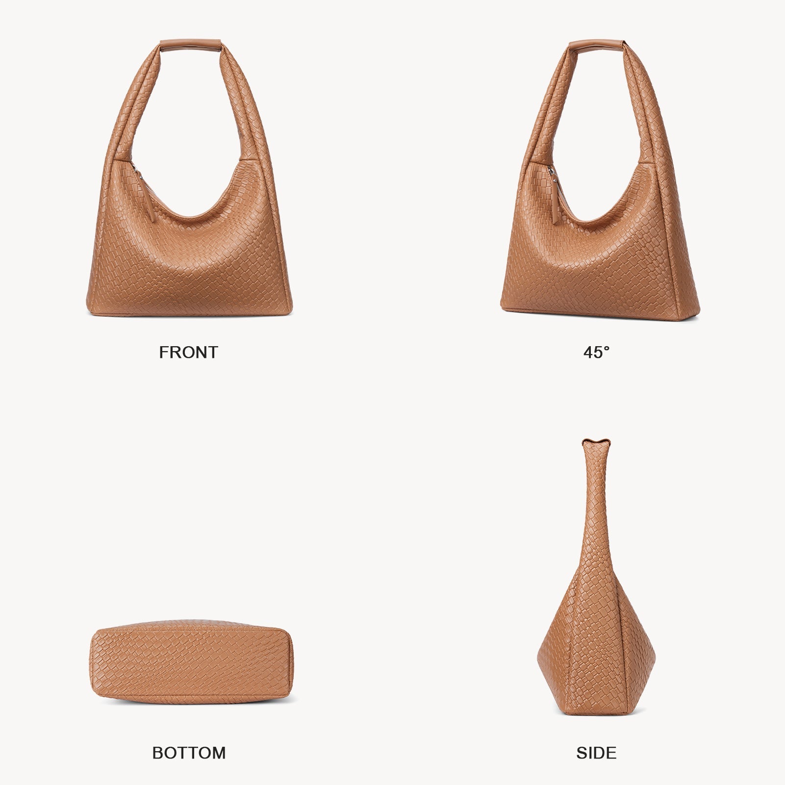 KWELI Croc Structured Curved Hobo Handbags