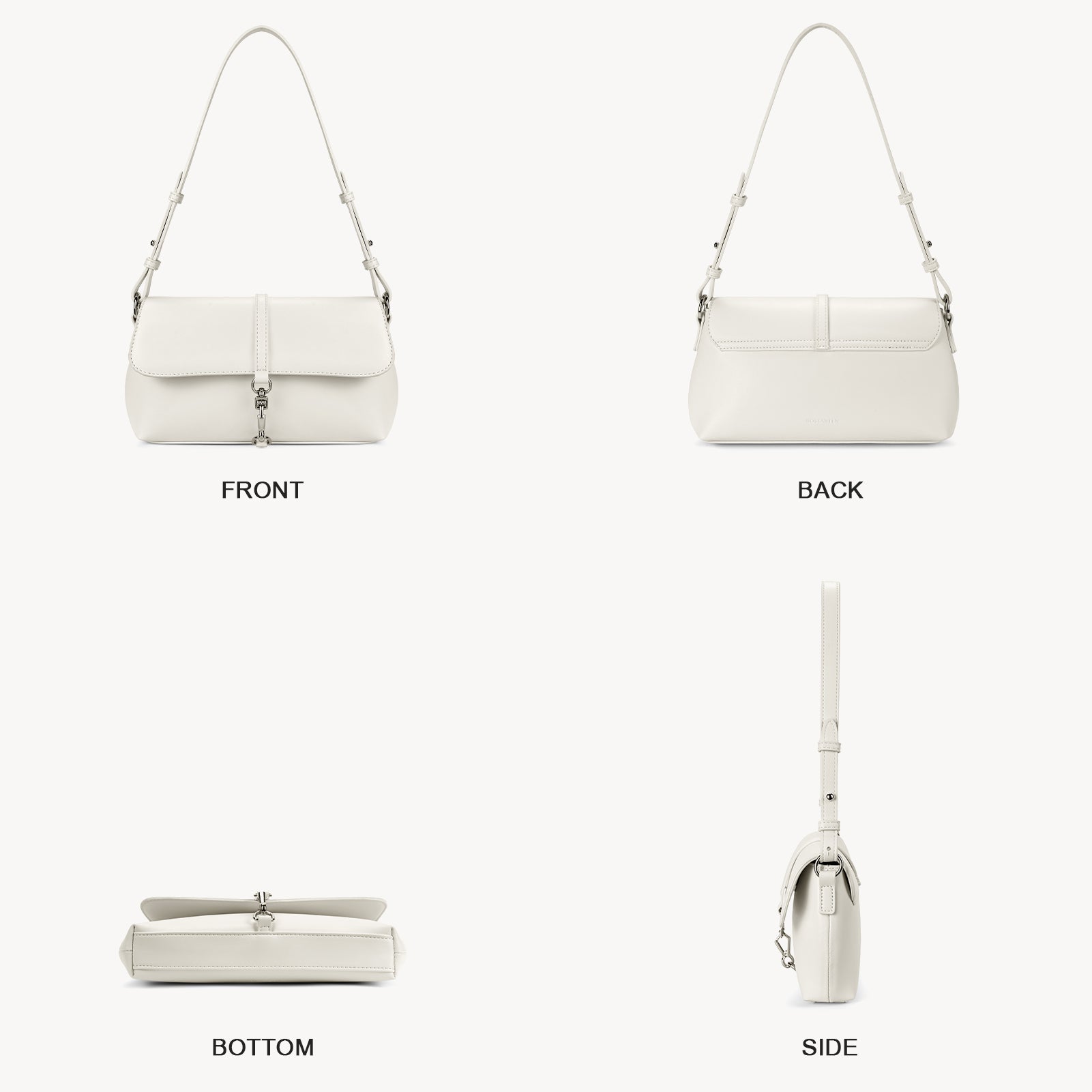 KWELI Chic Saddle Clasp Shoulder Bag