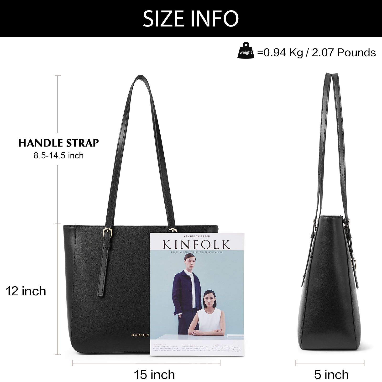 BOSTANTEN Women Handbags Genuine Leather Designer Tote Bags Work Shoulder Large Purses for Women