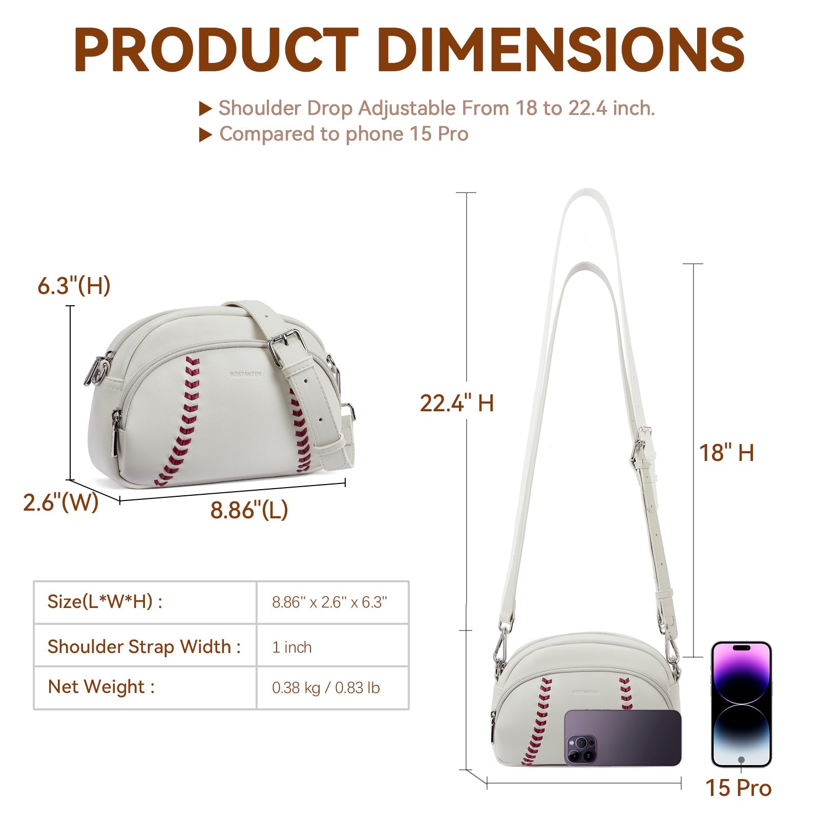 Harper Jones Baseball Stitch Crossbody – Baseball Fans Gifts