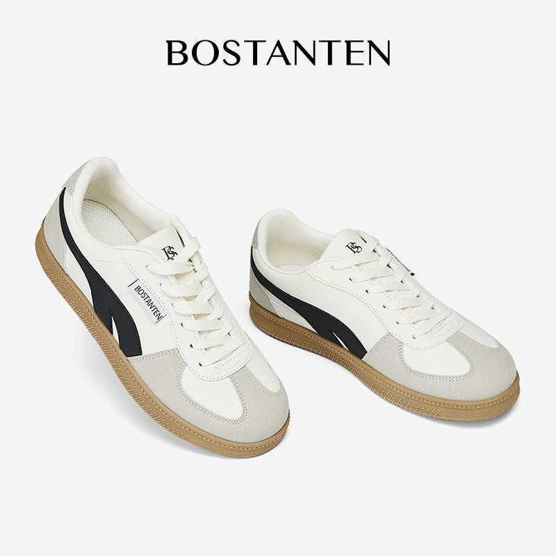 [Christy Shoes] BOSTANTEN Shoes Sneakers Lightweight and Comfortable – Design Casual Anti-slip Color Cream & Black