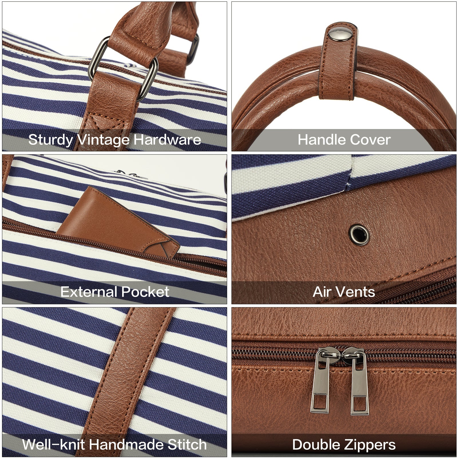 Zenobe Canvas Weekender Bag for Women