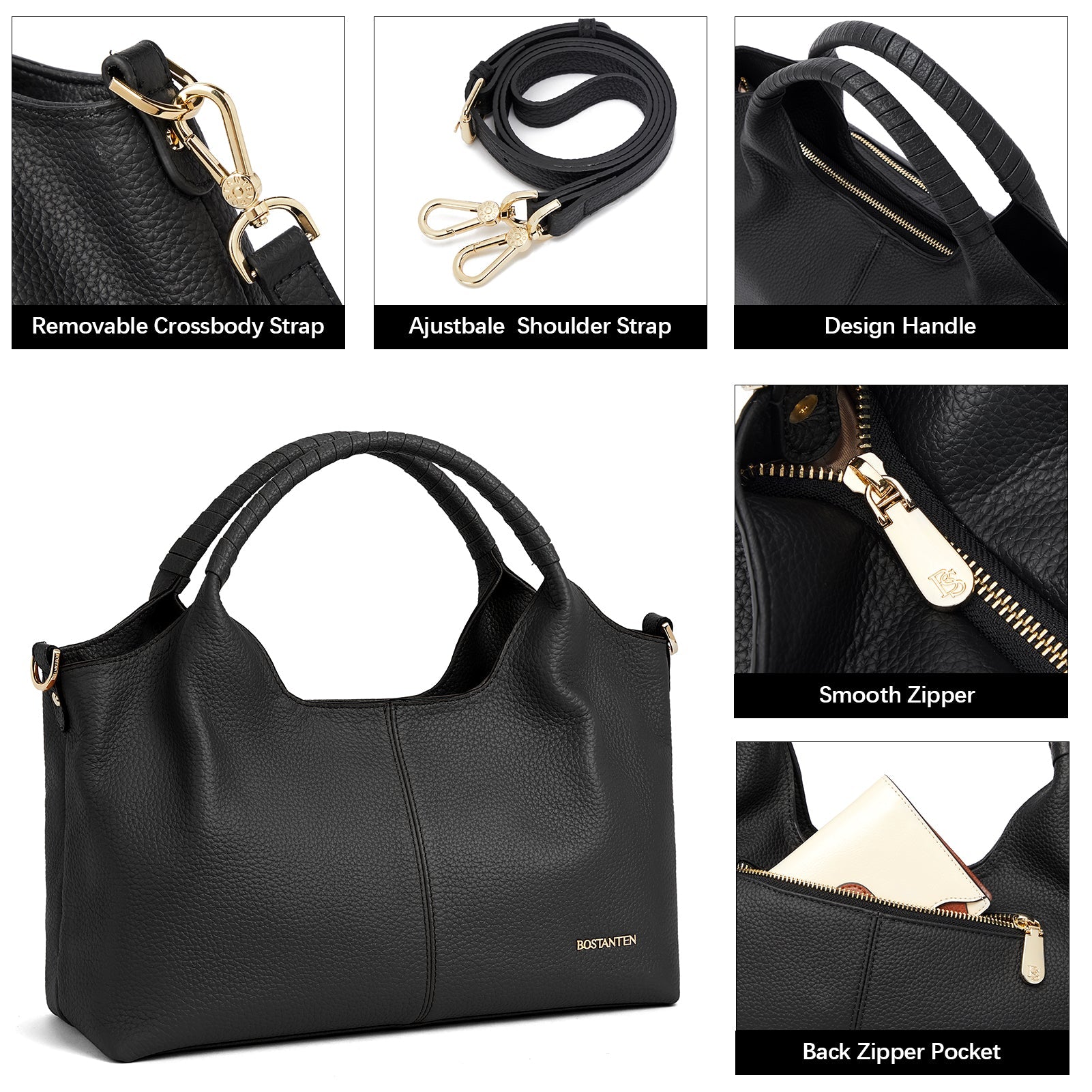 Nevin Genuine Leather Satchel Hobo Top Handle Tote Handbags