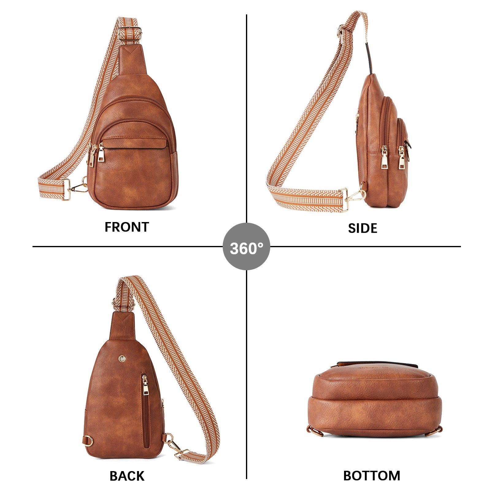 Aurora Beige Street Casual Trapeze Sling Bag