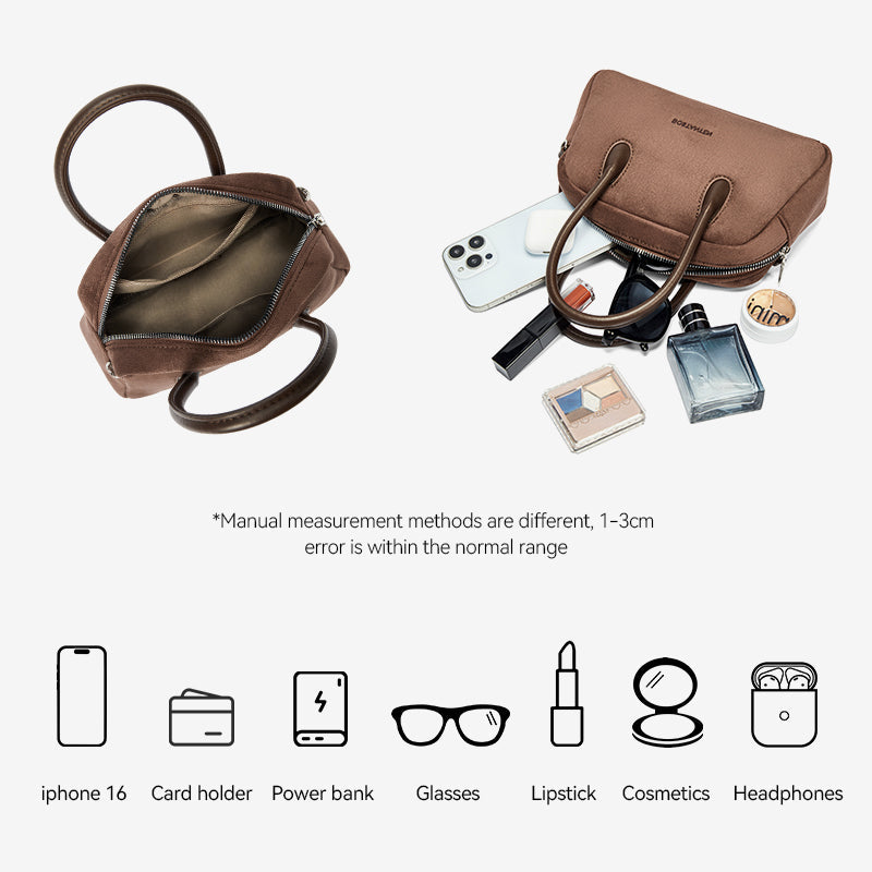 [Alma Bag] BOSTANTEN Crossbody Bag Women's Fabric Leather Suede Sling Bag Handbag Shoulder Bag