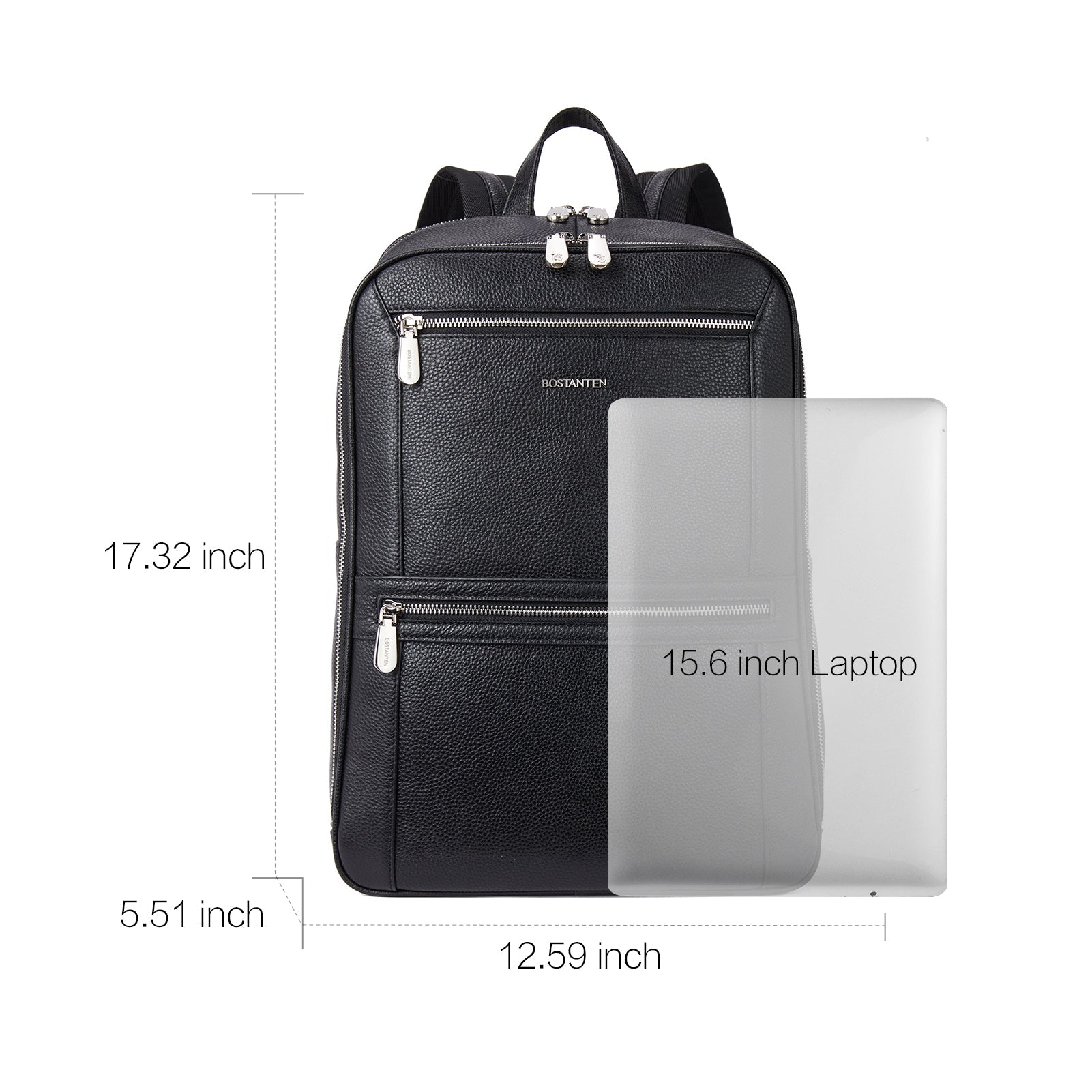 Large Men's Leather Backpack - Perfect for School and Travel