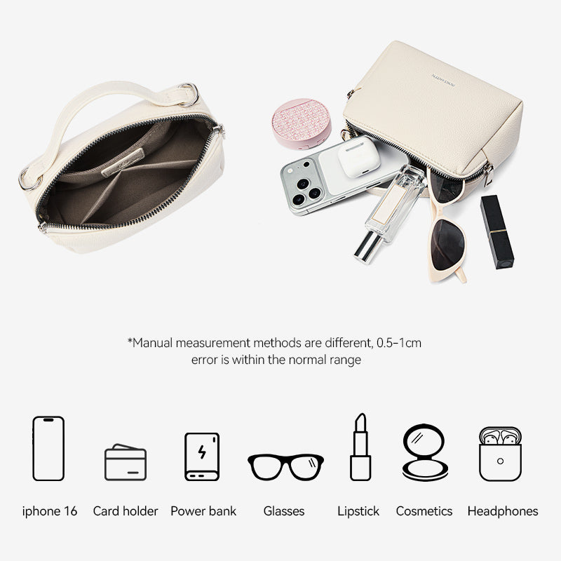 [Vanity Bag] BOSTANTEN Crossbody Bag Women's Premium Synthetic leather & Suede - Versatile 3in1 Handheld Crossbody Bag