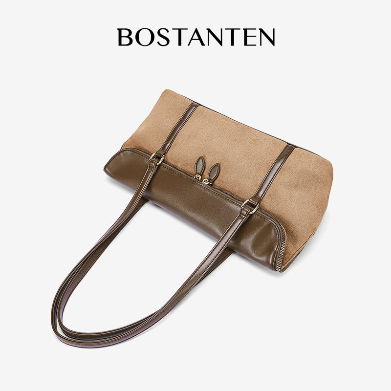 [Book Tote bag] BOSTANTEN Tote Bag Two-Sided – Shoulder Bag Large Elegant Korean Style