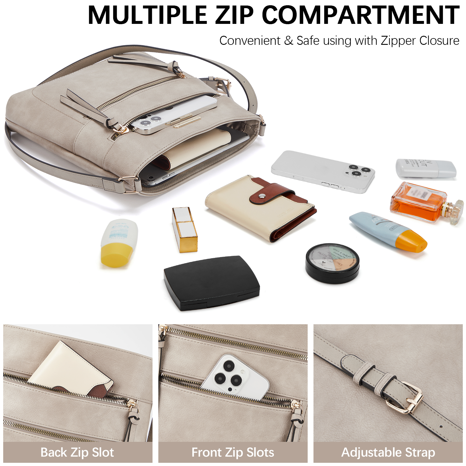 Lotty Chic and Versatile Vegan Leather Casual Satchel Bag - Crossbody Shoulder Bag Purse