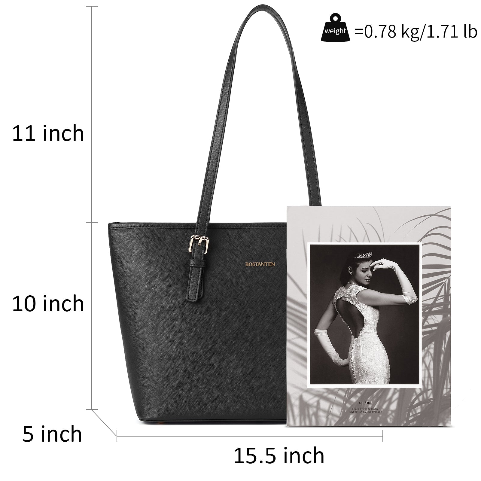 BOSTANTEN Women Handbag Genuine Leather Tote Bag Shoulder Purses
