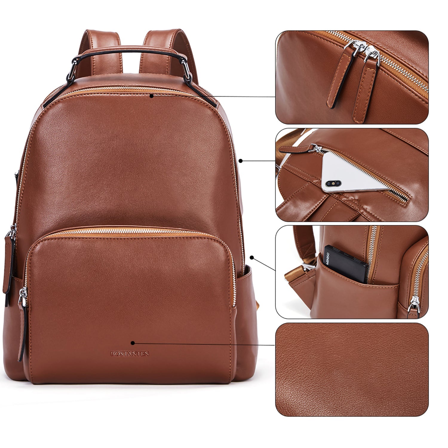 Nombongo Large Leather Backpack — Flexible