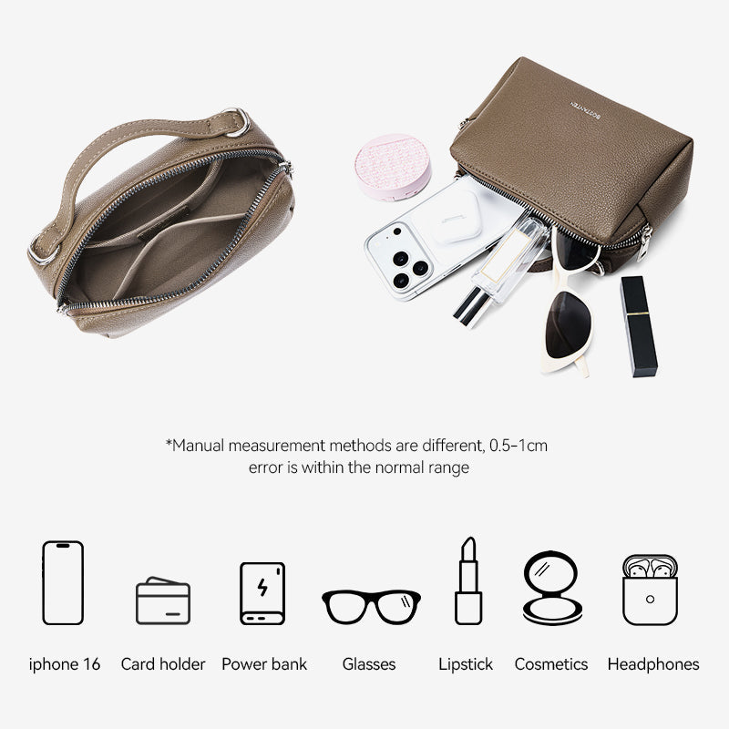 [Vanity Bag] BOSTANTEN Crossbody Bag Women's Premium Synthetic leather & Suede - Versatile 3in1 Handheld Crossbody Bag