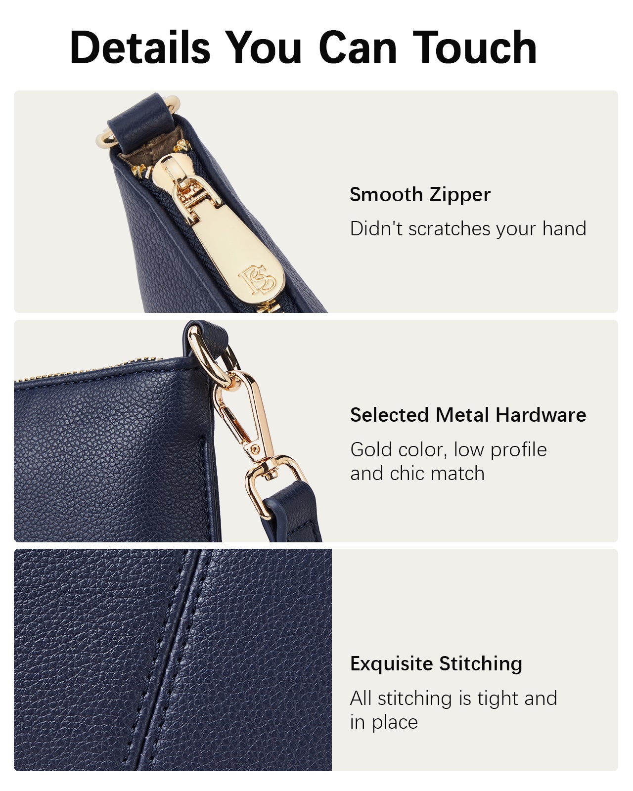Nola Chic and Sustainable - The Vegan Leather Envelope Clutch Purse - Navy Blue