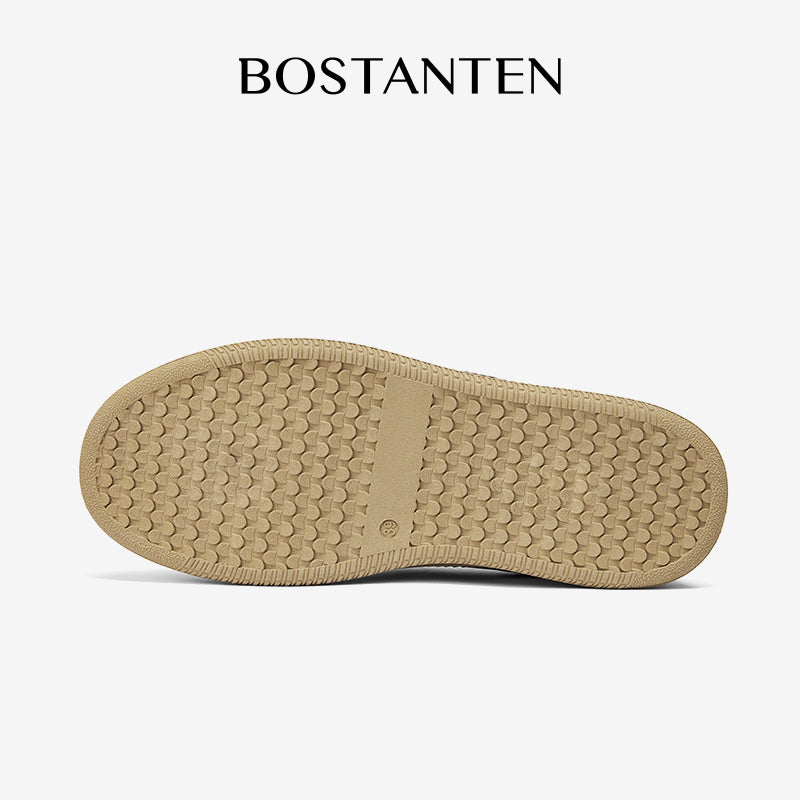[Christy Shoes] BOSTANTEN Shoes Sneakers Lightweight and Comfortable – Design Casual Anti-slip Color Cream & Black