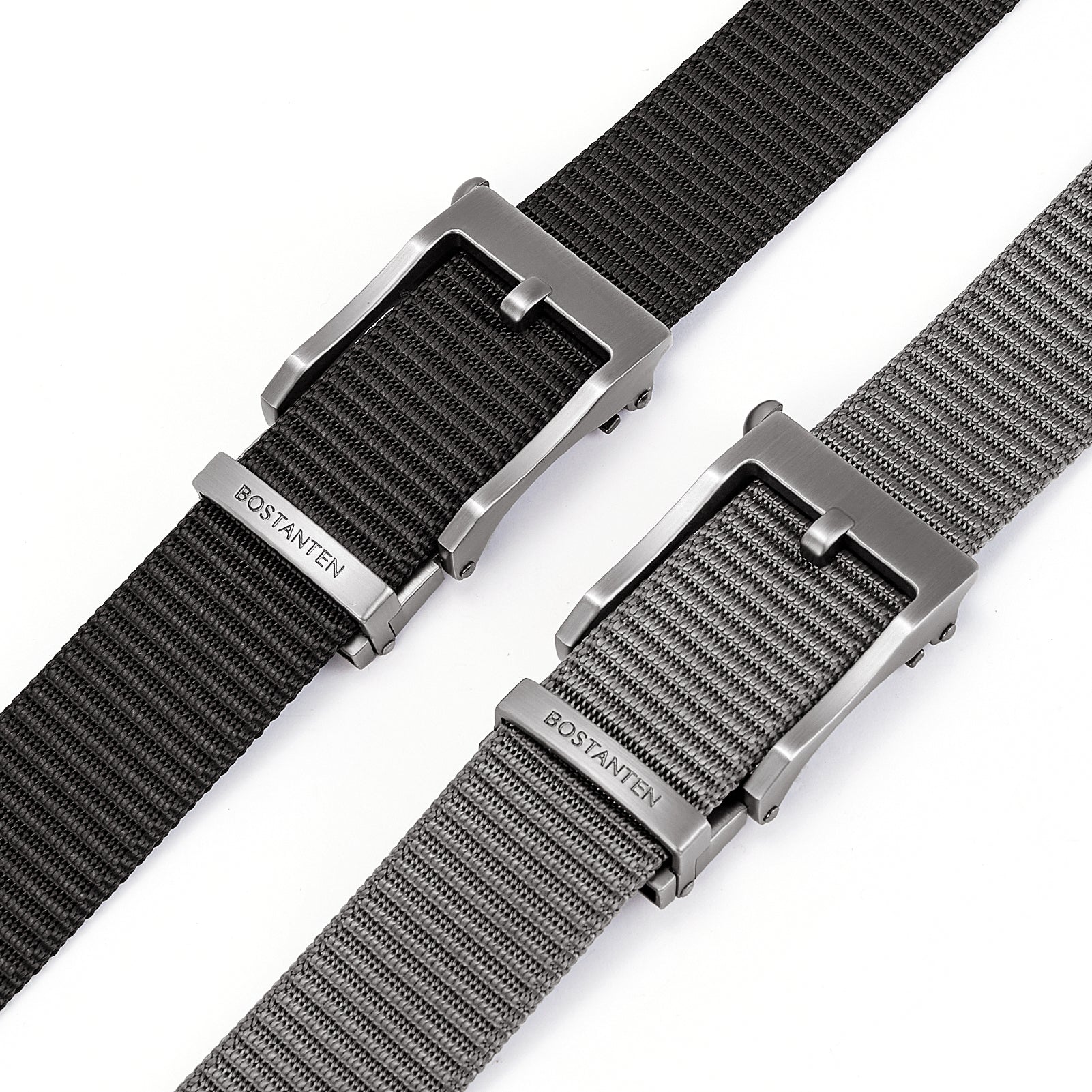 BOSTANTEN Men's Ratchet Dress Belts 2 Packs, Trim to Fit