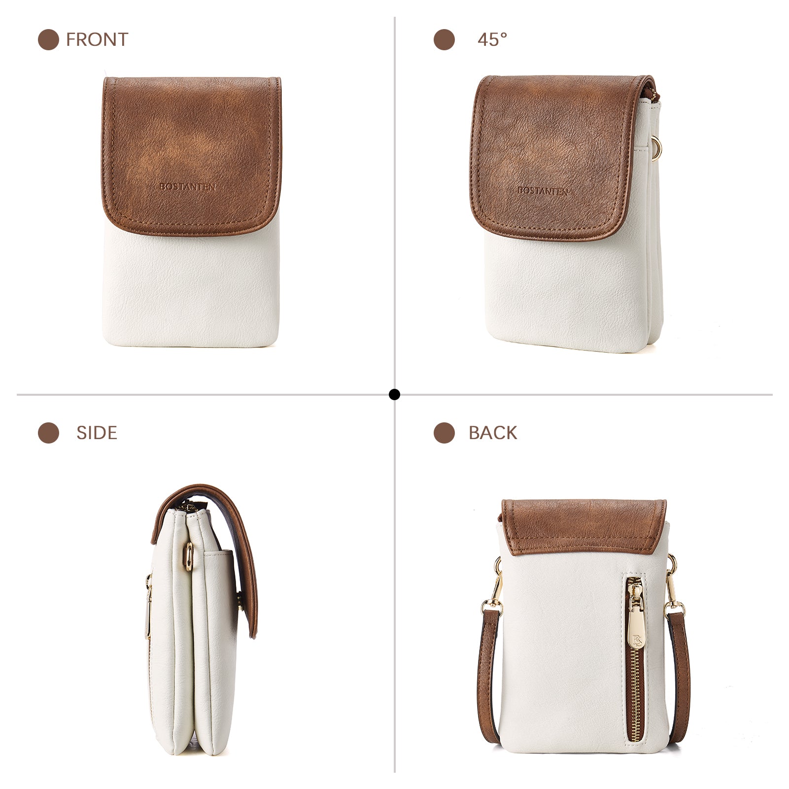 Evelyn Leather Crossbody Phone Wallet For Women —— Boudoir Style