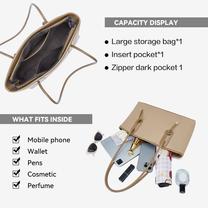 [Adele Bag] BOSTANTEN Tote Bag Stylish For Travel & Work - Fits a 14-inch Laptop