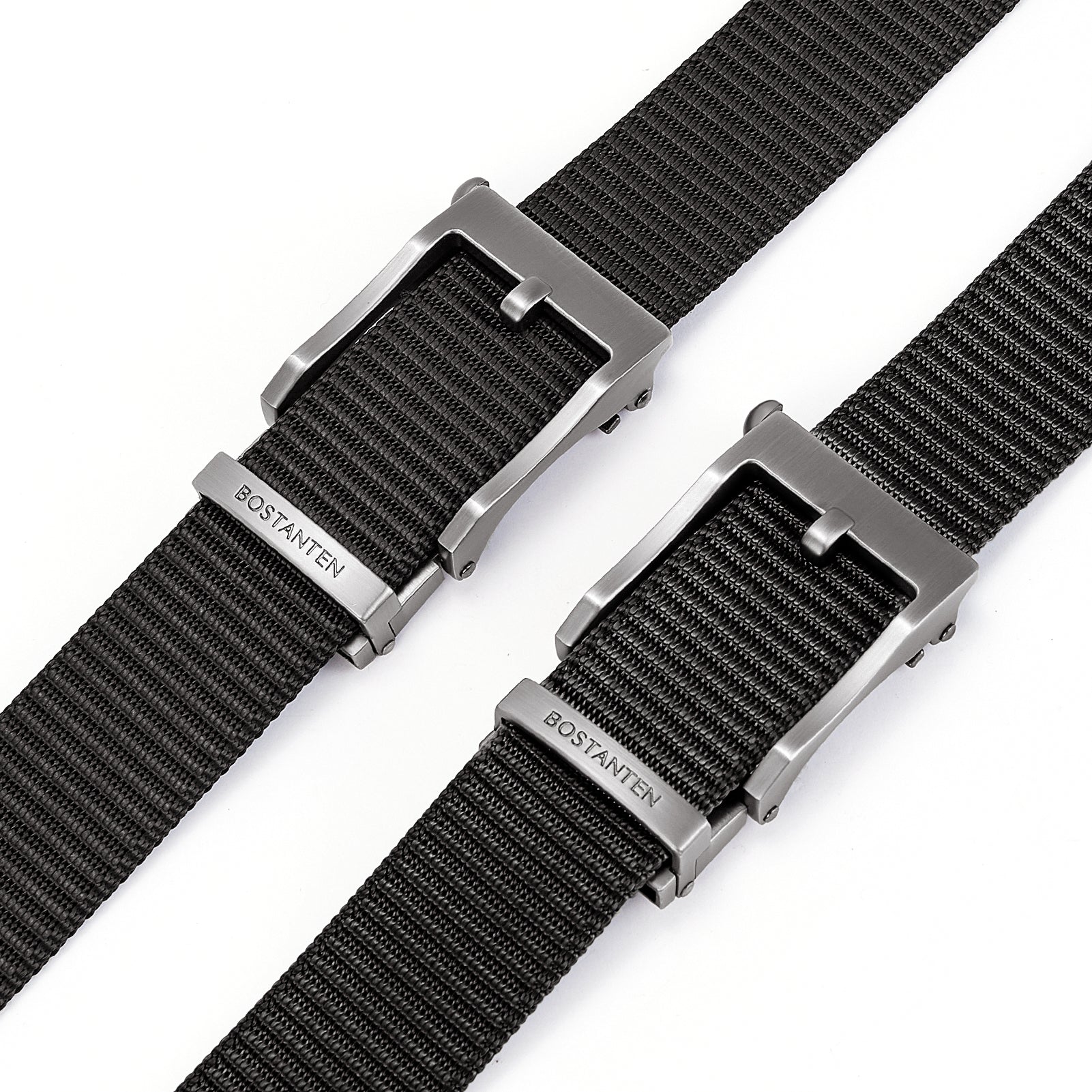 BOSTANTEN Men's Ratchet Dress Belts 2 Packs, Trim to Fit