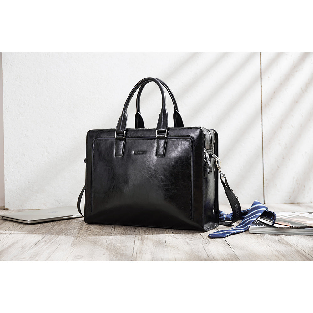 Designer Leather Briefcase - 16‘’ Laptop