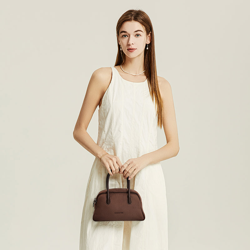 [Alma Bag] BOSTANTEN Crossbody Bag Women's Fabric Leather Suede Sling Bag Handbag Shoulder Bag