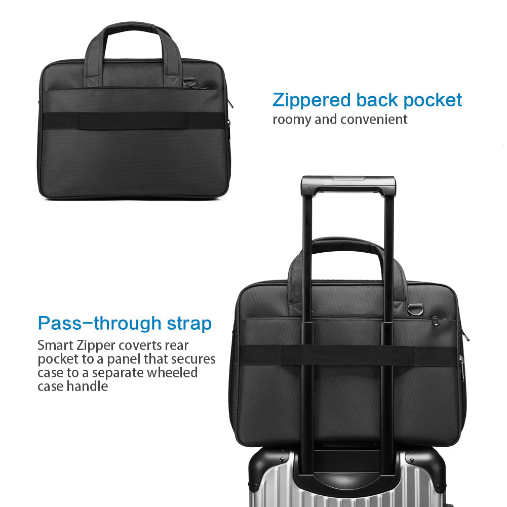 Waterproof Nylon Briefcase Expandable Travel Bag | 17' Laptop