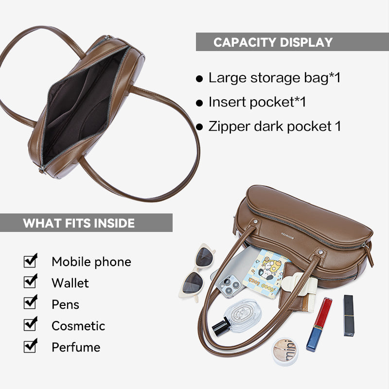 [Bobo Bag] BOSTANTEN Handbag Women's Fashion New Shoulder Bag Bag Bowling Design
