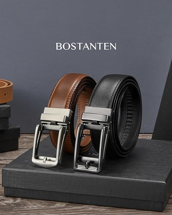 Double Up on Style with Our Two-Pack Leather Belt —Skeleton