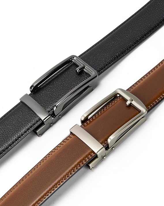 Double Up on Style with Our Two-Pack Leather Belt —Skeleton