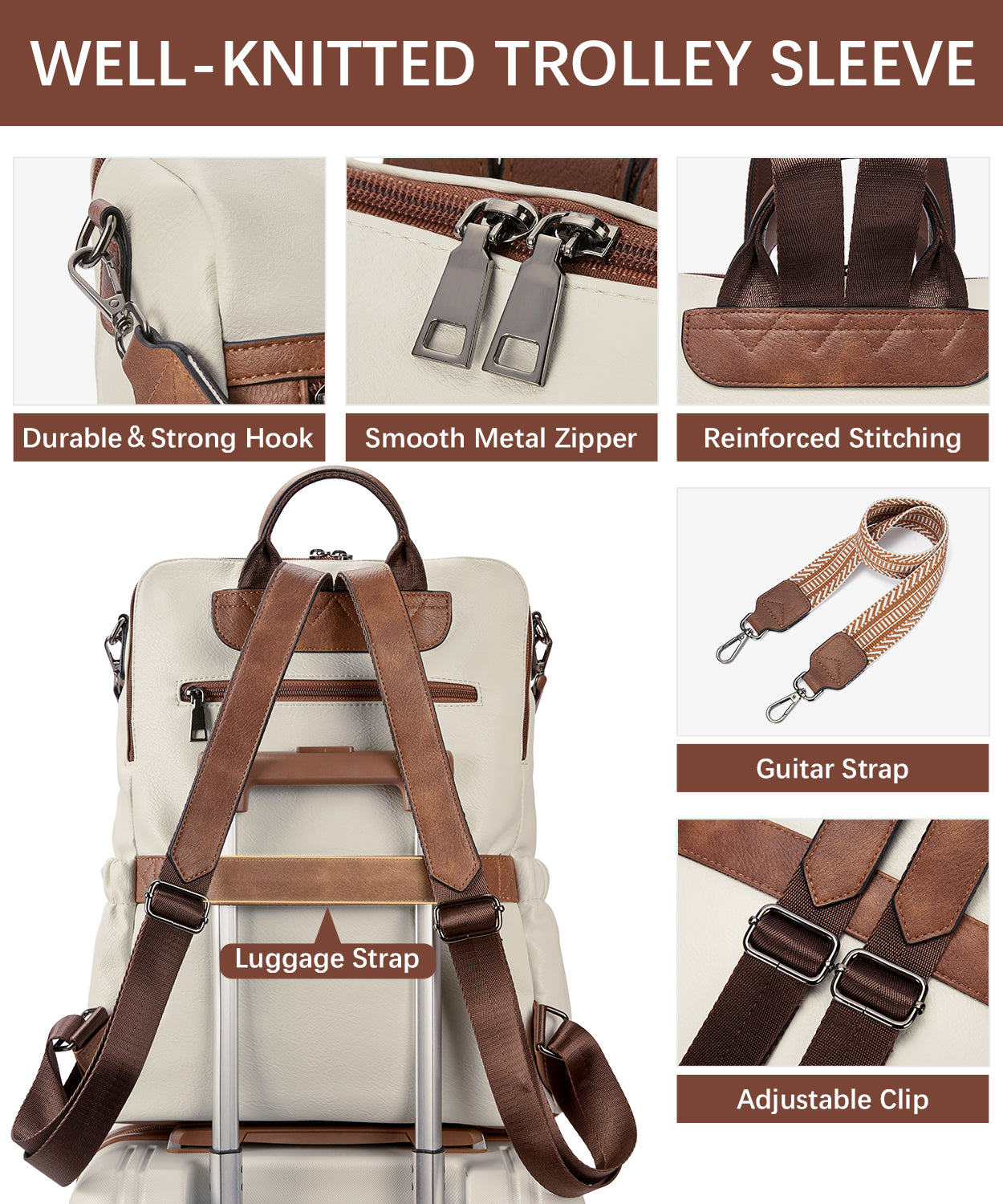 Nombongo Large Convertible Backpack Travel Bag - Two Sizes