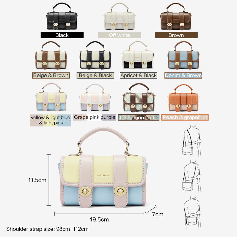 [Marsya Bag] BOSTANTEN Bag Women's 2 in 1 – Shoulder & Handbag Cambridge Style