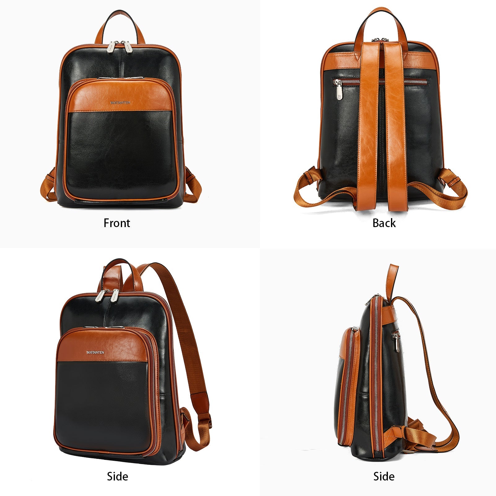 Vrba Genuine Leather Backpack Purse — Courage